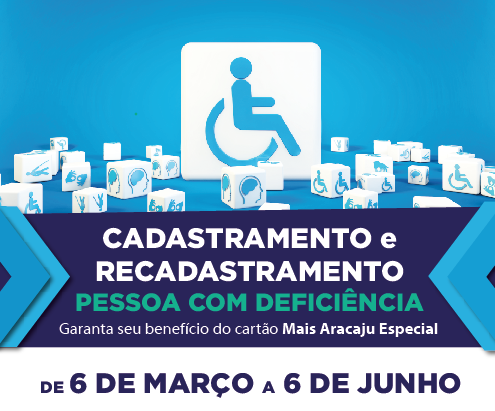 Recadastramento e cadastramento das pessoas com deficiência, vizinho ao SENAI - SMTT Aracaju